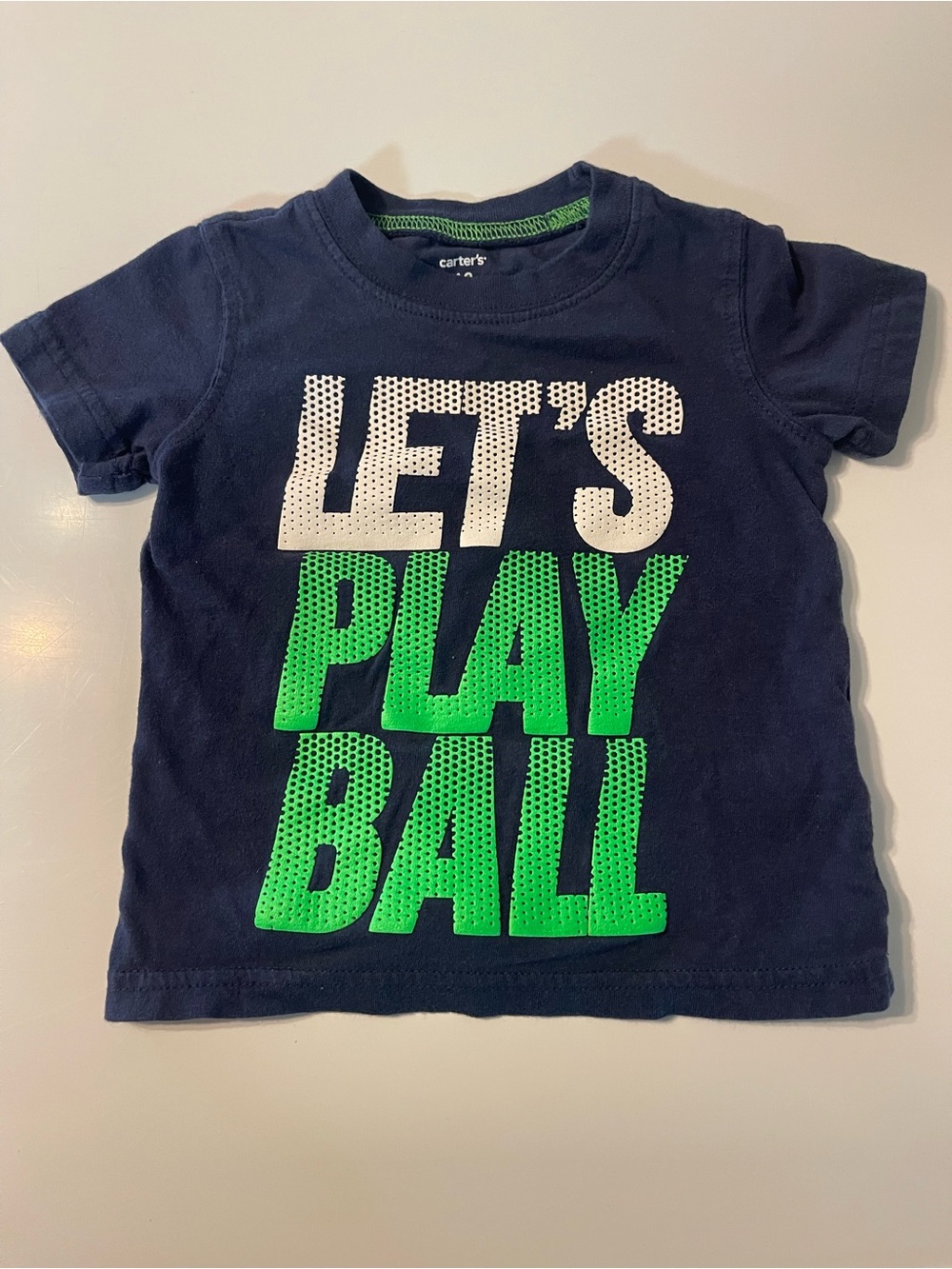 Carter's Kids Navy 'Let's Play Ball' Graphic T-Shirt - Blue & Green 18M